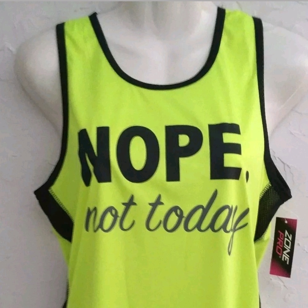 ZONE PRO XL GREEN & BLACK TANK TOP